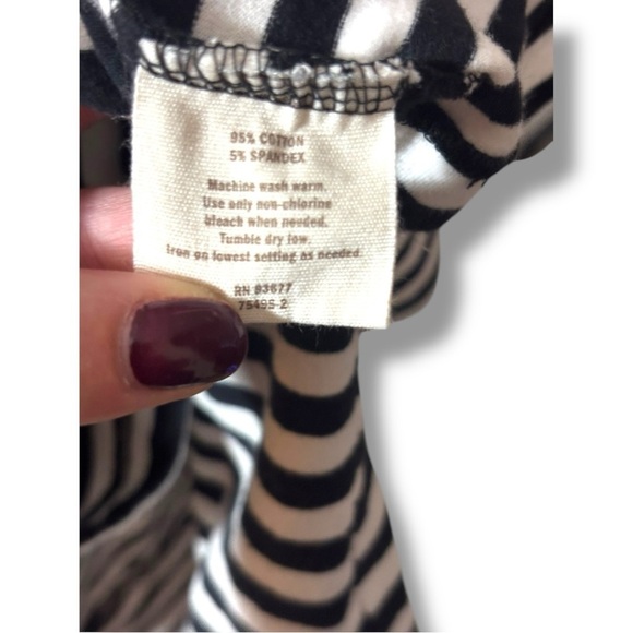 Black and White Contrasting Stripes High Waist Bodycon Mini Pencil Skirt - Picture 9 of 15